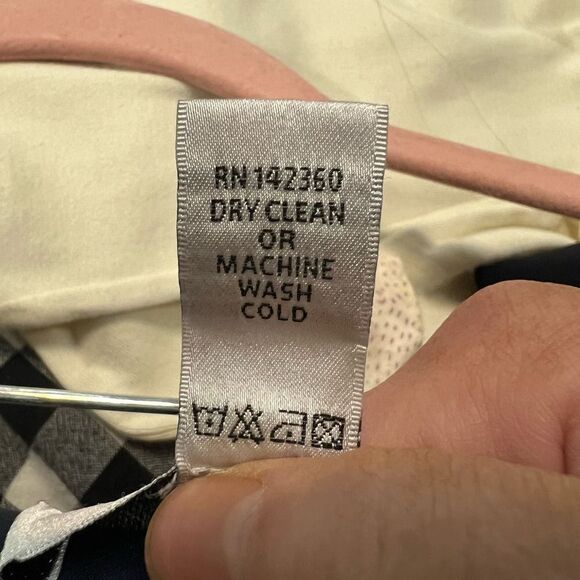 Maison de Papillon NYC Navy Blue Kennedy Sateen Pants Dress pants size medium - Picture 12 of 12